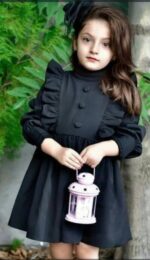 سارافون دخترانه مشکی محرمی  1 تا 7 سال