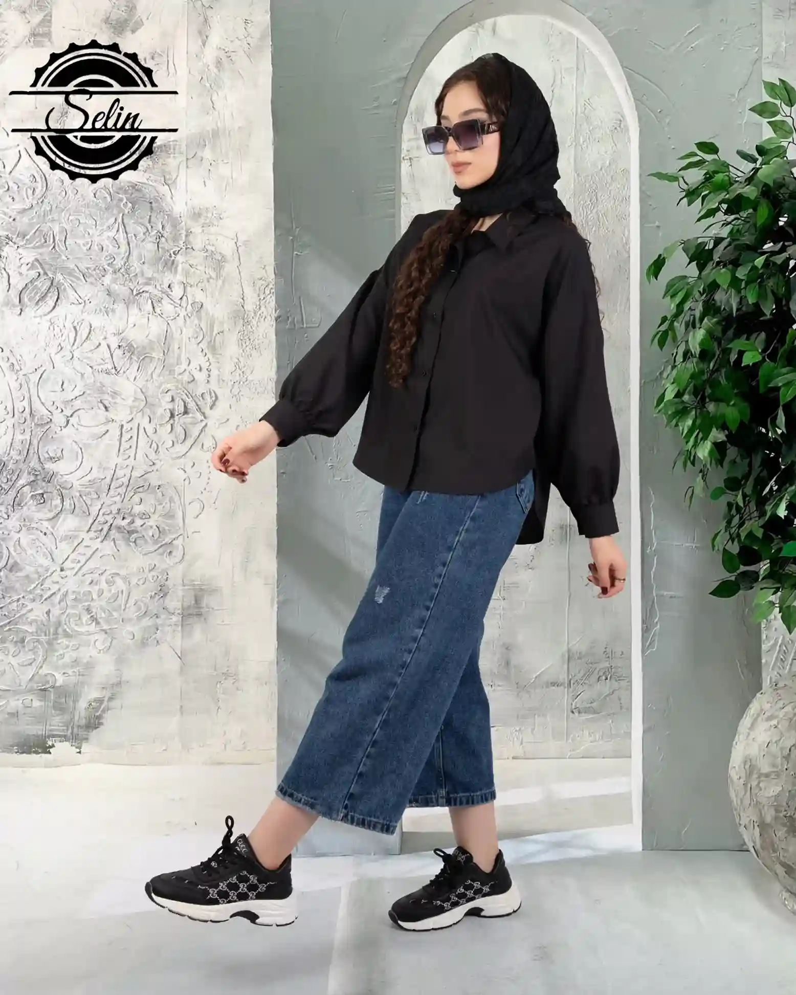 شومیز مشکی دخترانه پشت بلند