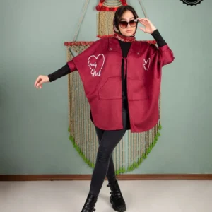 شنل قرمز قلبی دخترانه سوییت غواصی