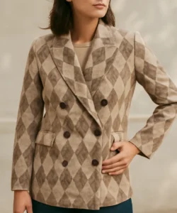 مانتو ژاکارد آرگایل طرح لوزی