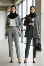 مدل کت و شلوار اداری ترک با یقه انگلیسی