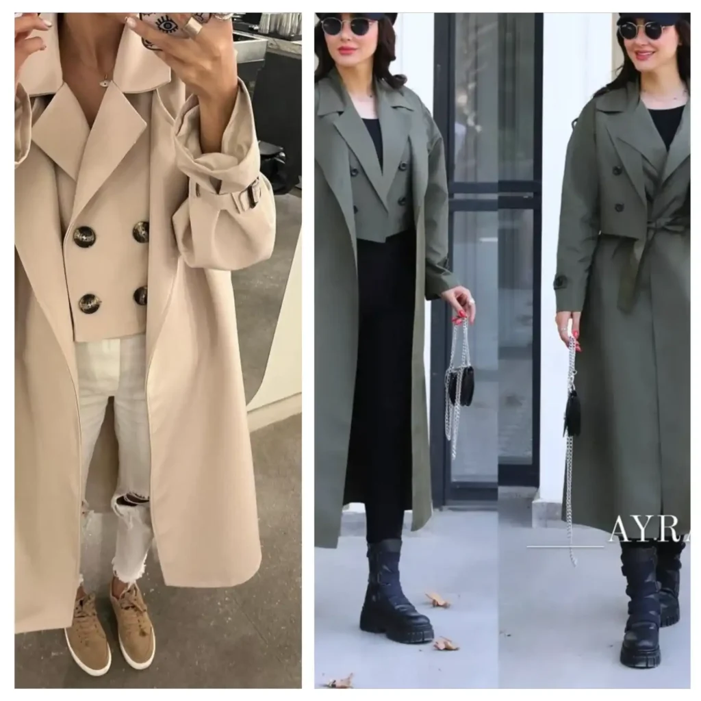 مدل پالتو زنانه دو تکه با جلیقه