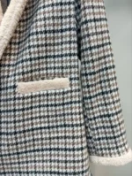 جیب کت یقه آرشال ببعی زنانه فری سایز رنگ شیری با پارچه ببعی نرم و گرم