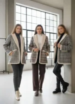 کت یقه آرشال ببعی زنانه فری سایز کد 051