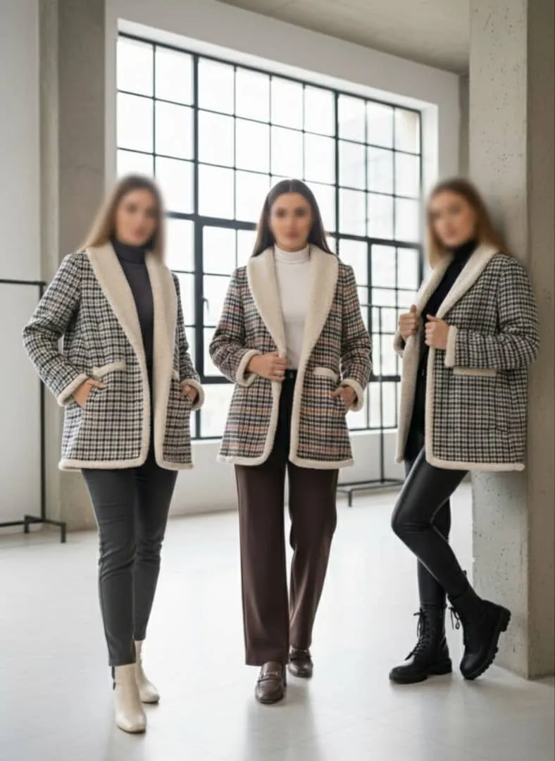 کت یقه آرشال ببعی زنانه فری سایز کد 051