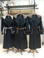 رنگبندی بارانی آستردار زنانه سانتانا کلاه دار و کمربند دار، قهوه ای تیره ، قهوه ای روشن، کرم