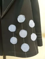 کت مازراتی زنانه کار شده با یقه انگلیسی