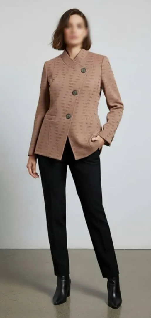 تنخور مانتو کتی زنانه چهار فصل فری سایز با یقه کج و لایی پرشین