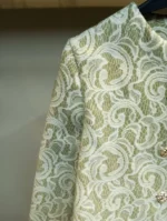 جزئیات کراپ کت فوتر زنانه یقه گرد رنگ سبز