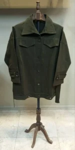 پالتو کتان کوتاه زنانه رنگ سبز