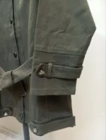 جزئیات پالتو کتان کوتاه زنانه رنگ سبز