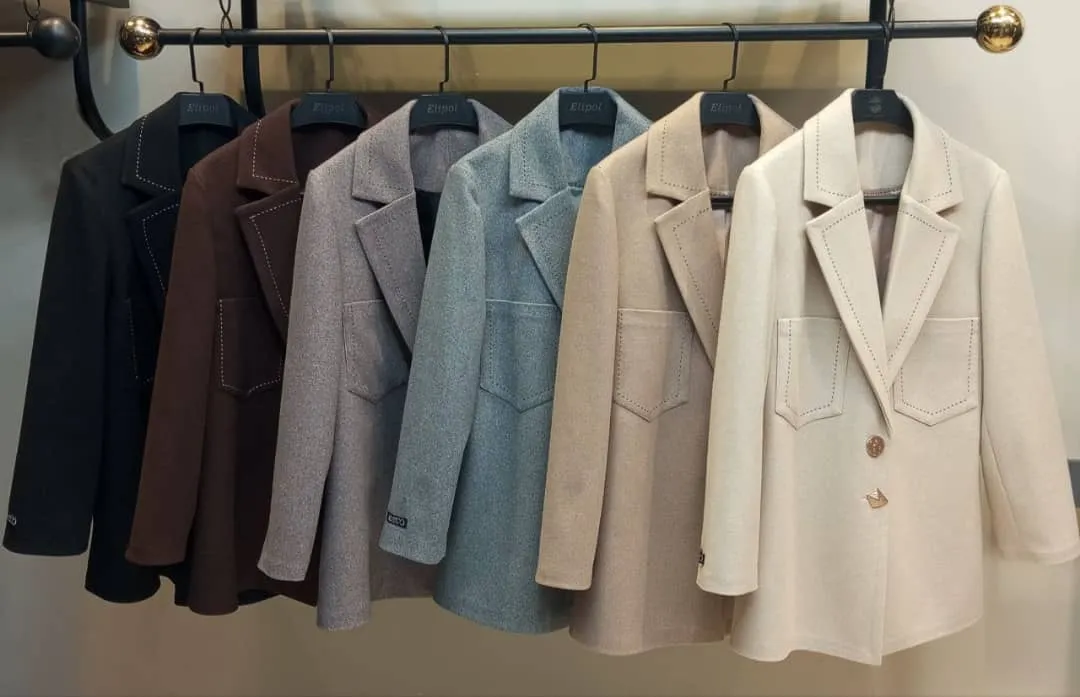 رنگبندی کت فوتر زنانه فری سایز با دوخت برجسته