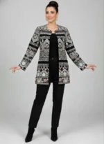 مدل تنخور کت مشکی سوزن دوزی سنتی