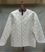 مدل مانتو کتی سوزن دوزی طرح لوزی رنگی