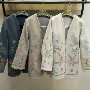 رنگبندی کت فوتر گلدوزی شده آستر دوزی شده