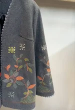 جزئیات کت فوتر گلدوزی شده آستر دوزی شده