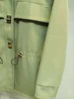 جزئیات بارانی استردار کمر گت رنگ سبز