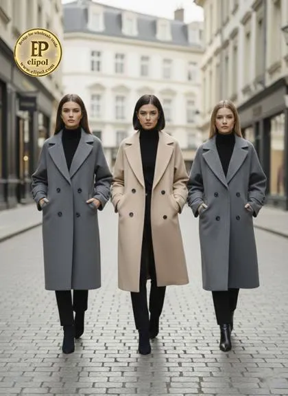 تنخور پالتو فوتر سایز بزرگ بلند زنانه در سه رنگ