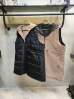 رنگبندی پافر دو رو زنانه سایز بزرگ مشکی کلاه دار کمر گت دار