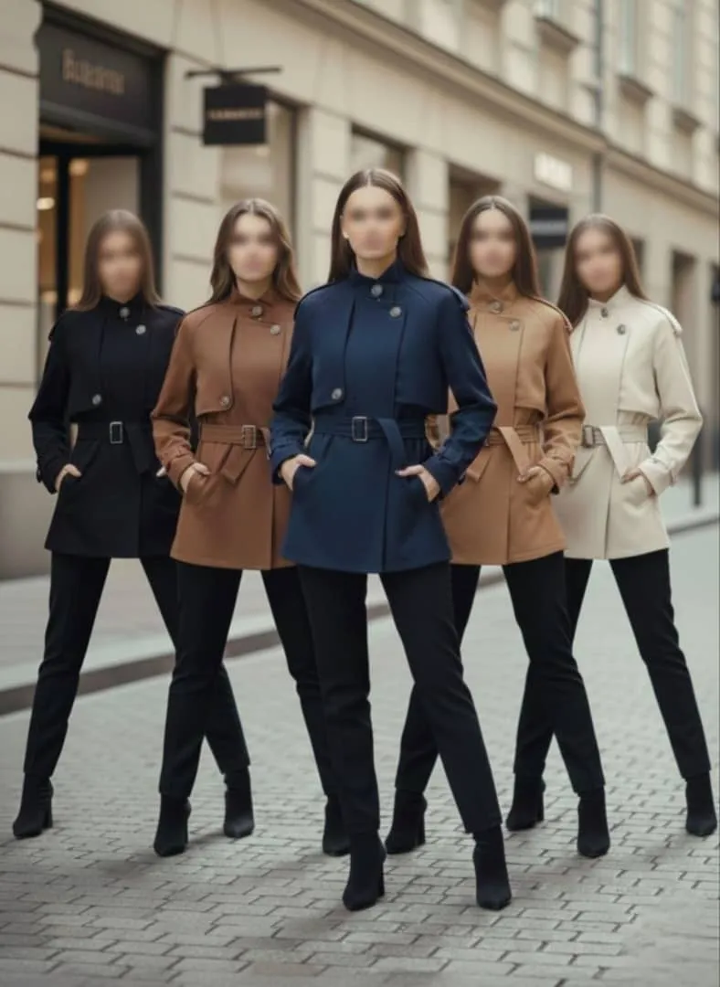 بارانی آستردار کوتاه در 5 رنگ