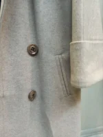 جزئیات پالتو فوتر آستردار رنگ کرم و طوسی فری سایز تا سایز 52