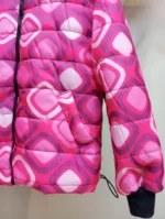 جزئیات کاپشن صورتی دخترانه پشم شیشه دار