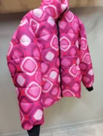 آستین کاپشن صورتی کوتاه دخترانه پشم شیشه دار