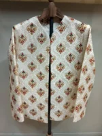 کت سوزن دوزی کرم با طرح اصیل