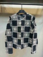 مدل کت کراپ مشکی قلاب بافی طرح موتیف