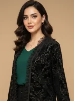 کت مخمل نواردوزی مشکی کد 155 - Image 4