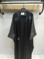 عبای زنانه ساتن زارا نگین دار کد 177 - Image 3