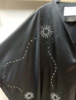 عبای زنانه ساتن زارا نگین دار کد 177 - Image 4