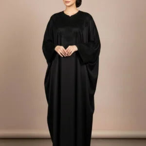 عبا ساتن زارا جلو بسته مدل پانج با نگین‌دوزی