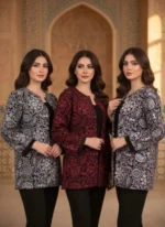 کت مخمل سوزن دوزی طرح ترمه کد 168