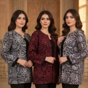 کت مخمل سوزن دوزی طرح ترمه کد 168