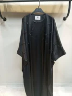 عبای زنانه ساتن زارا نگین دار کد 176 - Image 3