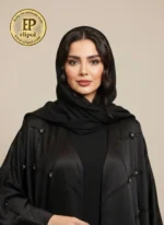 عبای زنانه ساتن زارا نگین دار کد 176 - Image 2